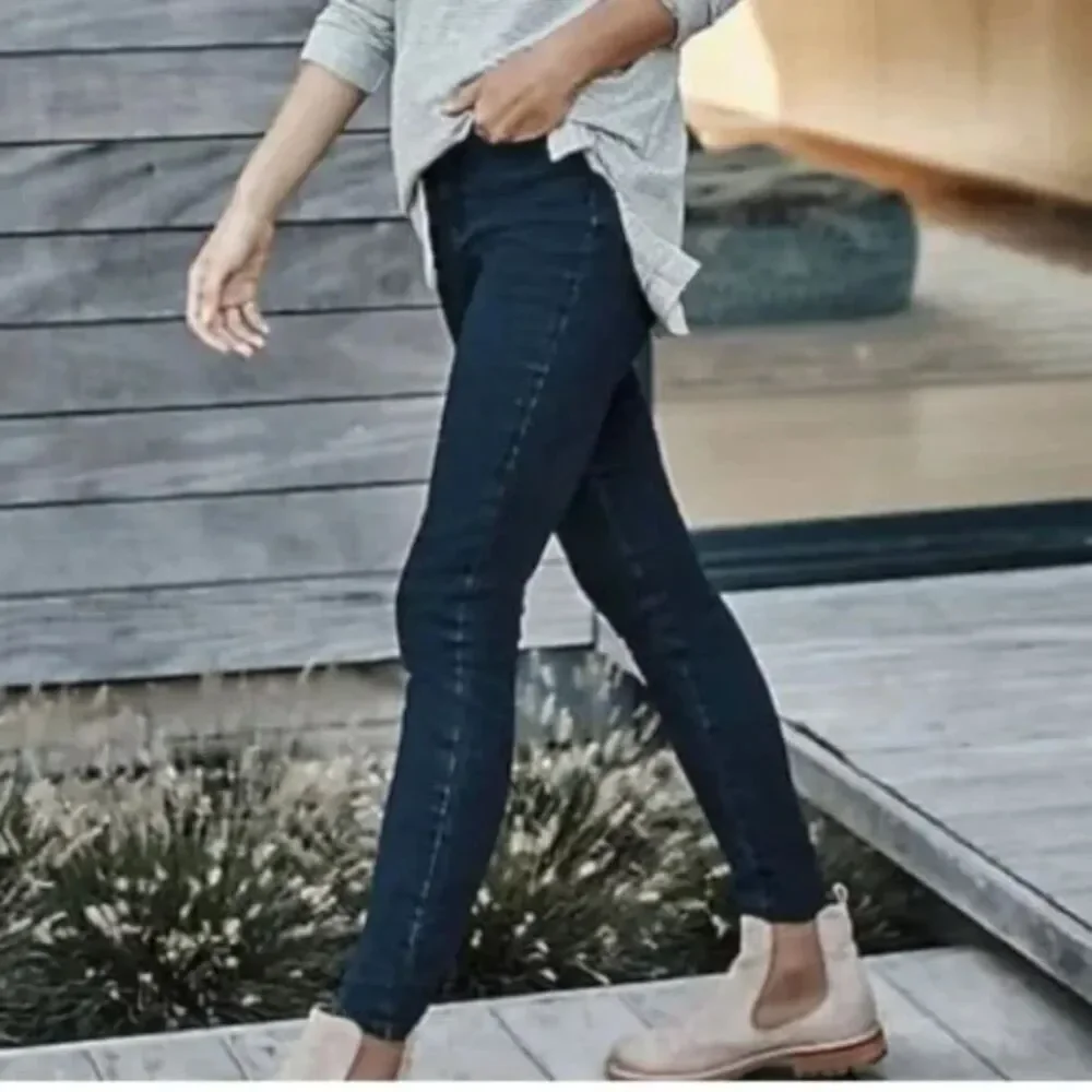 J Jill Denim‎ Premium Flex High Rise Legging Denim Jeans Size 8 Non Destructed